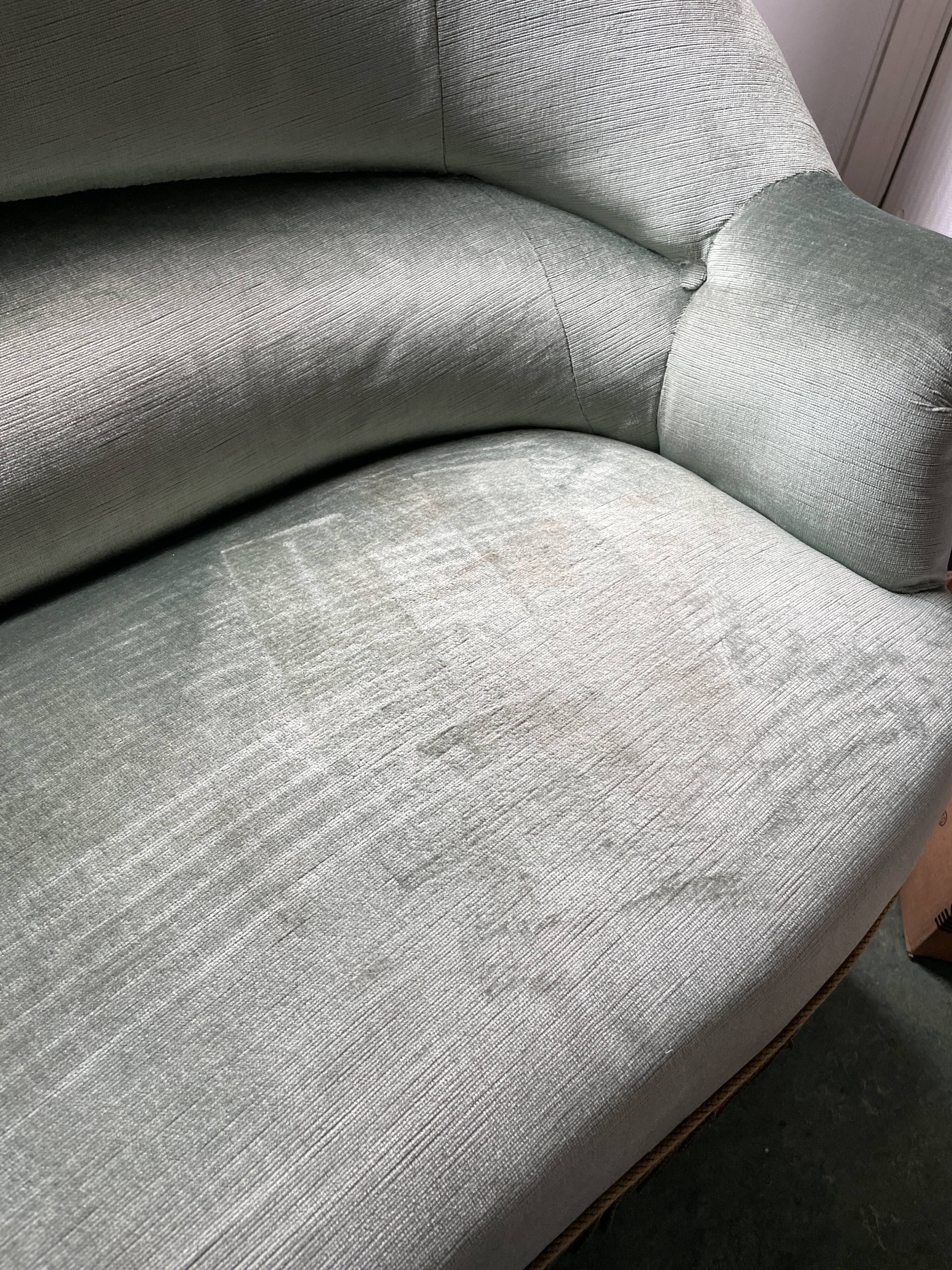 Water green velvet toad sofa