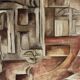 Cubist abstraction by Erik Tibau, 1970s