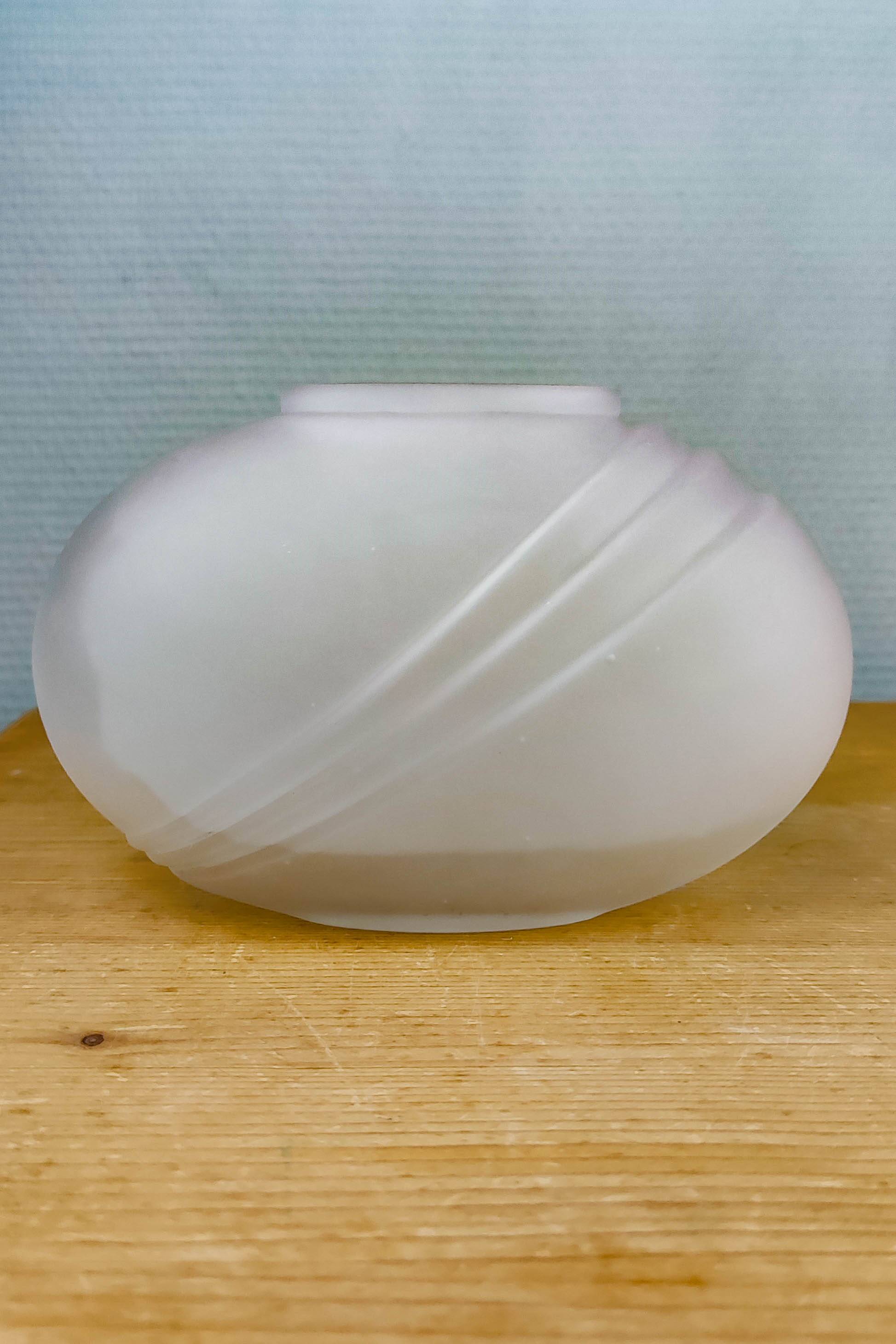 Frosted glass vase