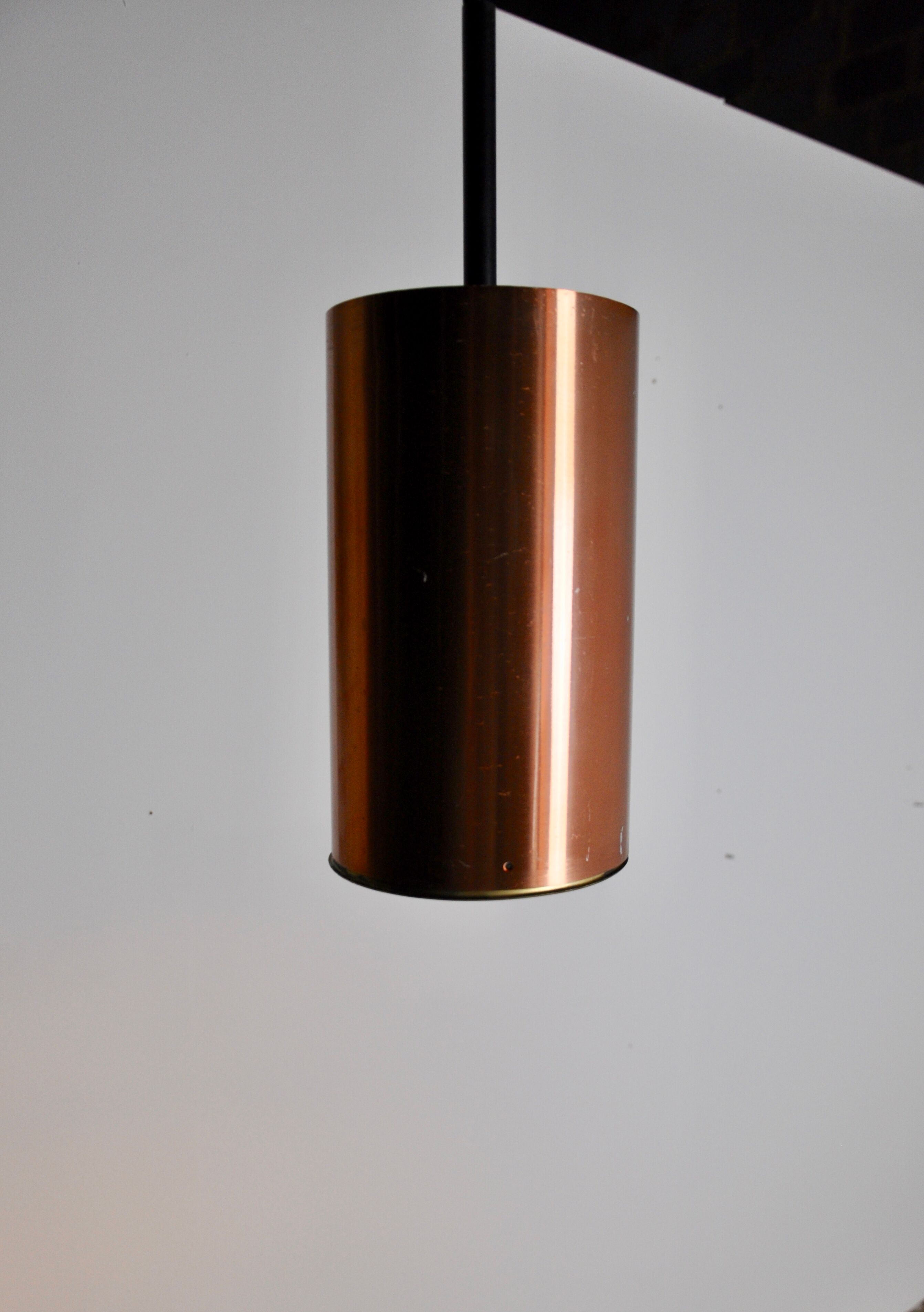 Hanging in copper cylindrical 1960 s set of 10