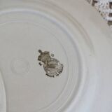 6 half porcelain Lunéville earthenware dessert plates with gold edging