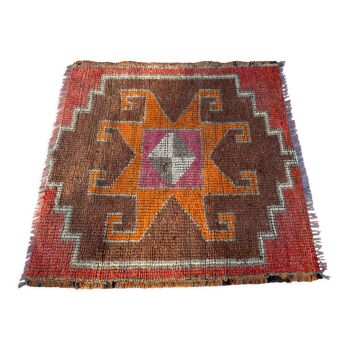 Tapis herki kurde vintage, 100 x 100 cm