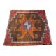 Tapis herki kurde vintage, 100 x 100 cm