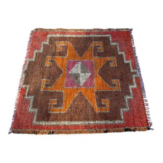 Tapis herki kurde vintage, 100 x 100 cm