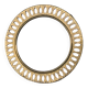 Round Moroccan mirror in openwork chiseled brass - vintage mirror 32 cm