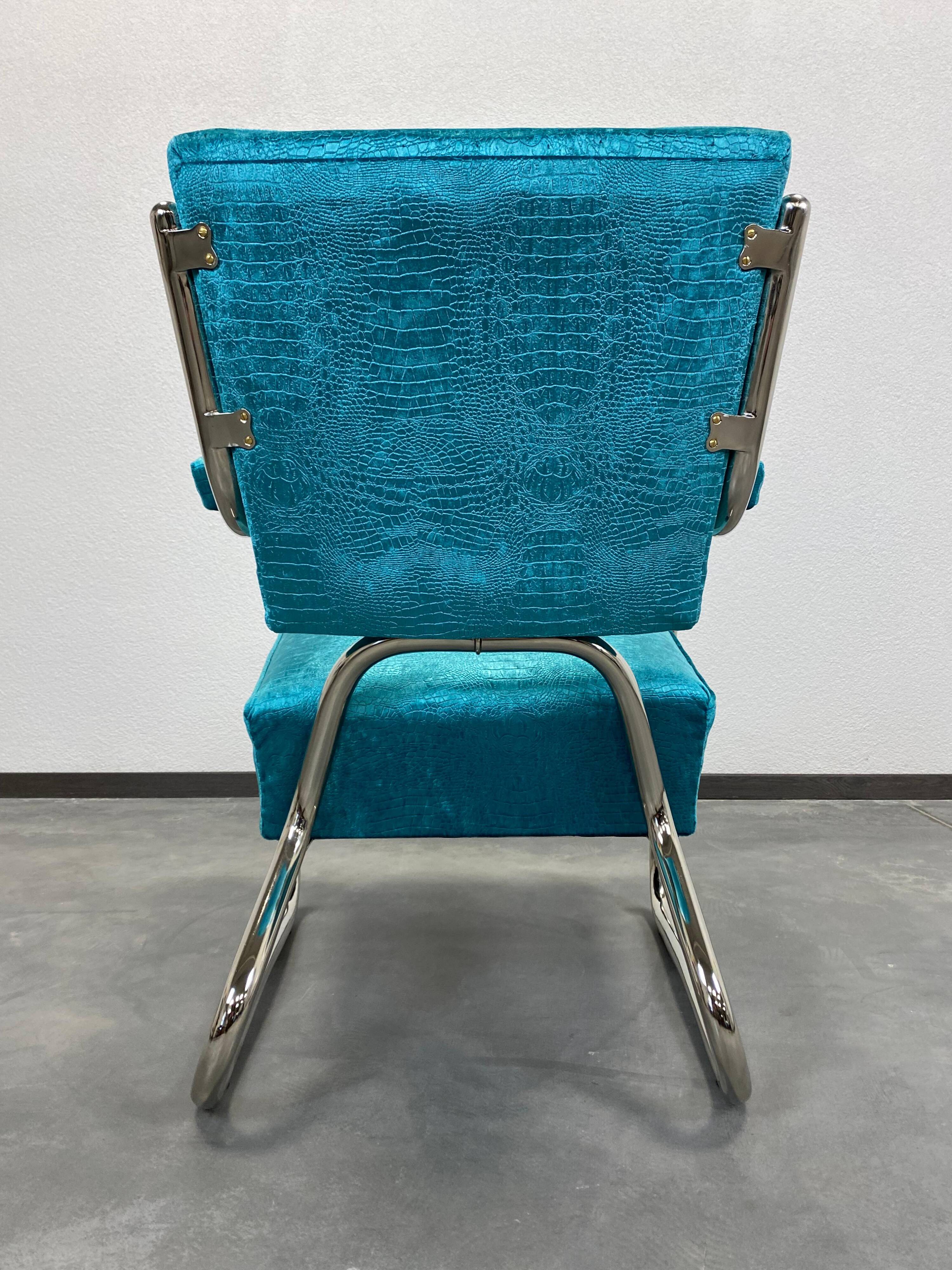 Extravagant Chrome Bauhaus Armchairs