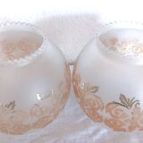 Pair of globes for light fixture