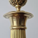 Empire gilded bronze candlestick, 19th century