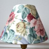 Pink flower lampshade, country-style lampshade.