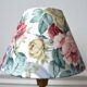 Abat-jour fleurs rose, style champêtre