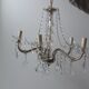 Brass and glass tassel chandelier 40-50s