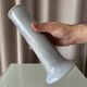 Tall Vintage Studio Pottery Vase – Pale Blue & Brown Glaze