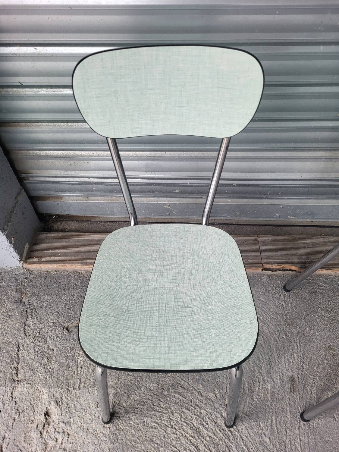 Authentique ensemble repas table 4 chaises en formica Vintage