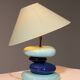 France pebble table lamp by François Chatain, 1980s