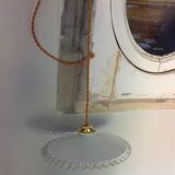 White opaline hanging lamp