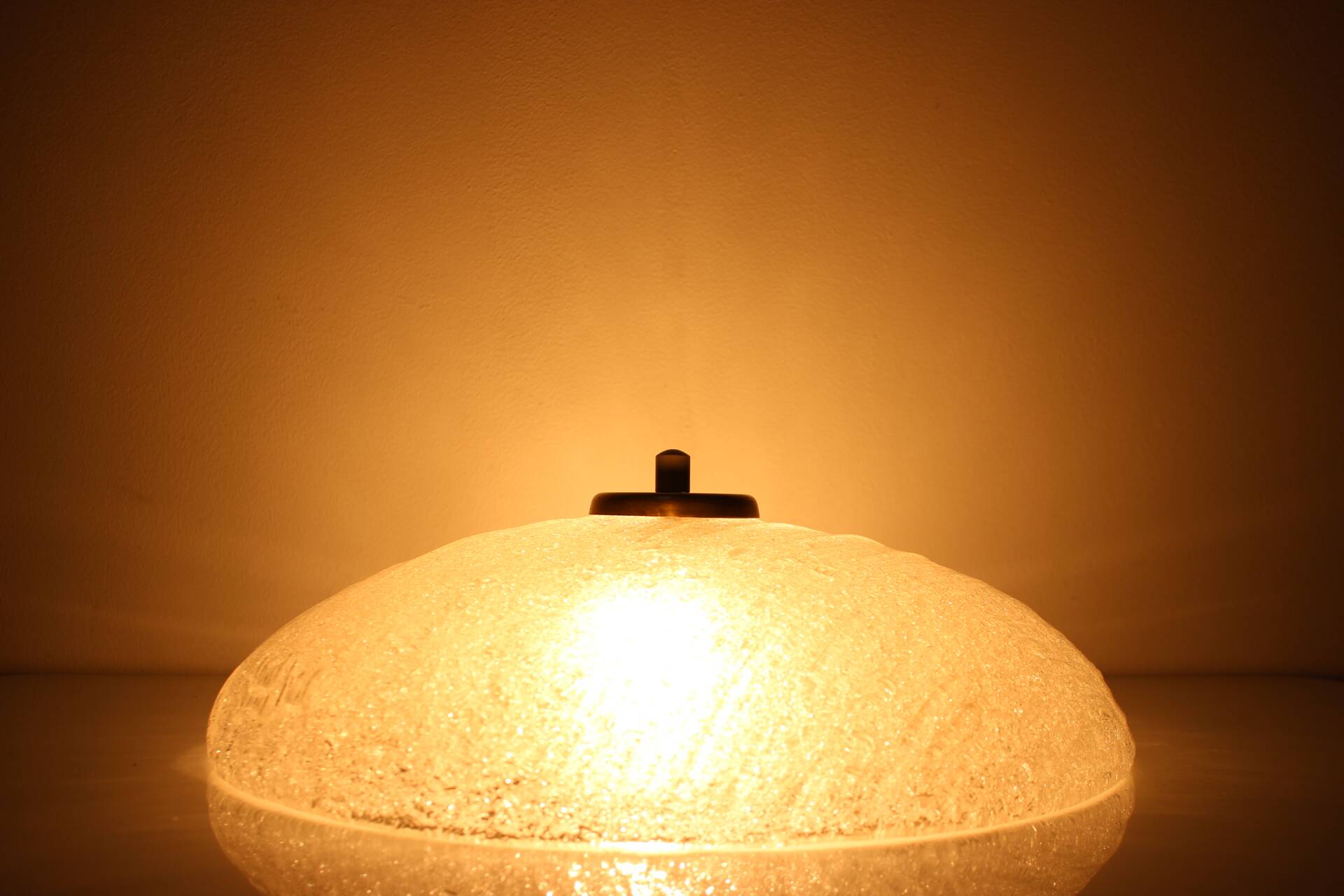 All Glass Table Lamp by Valasske Mezirici, 1960s, Czechoslovakia