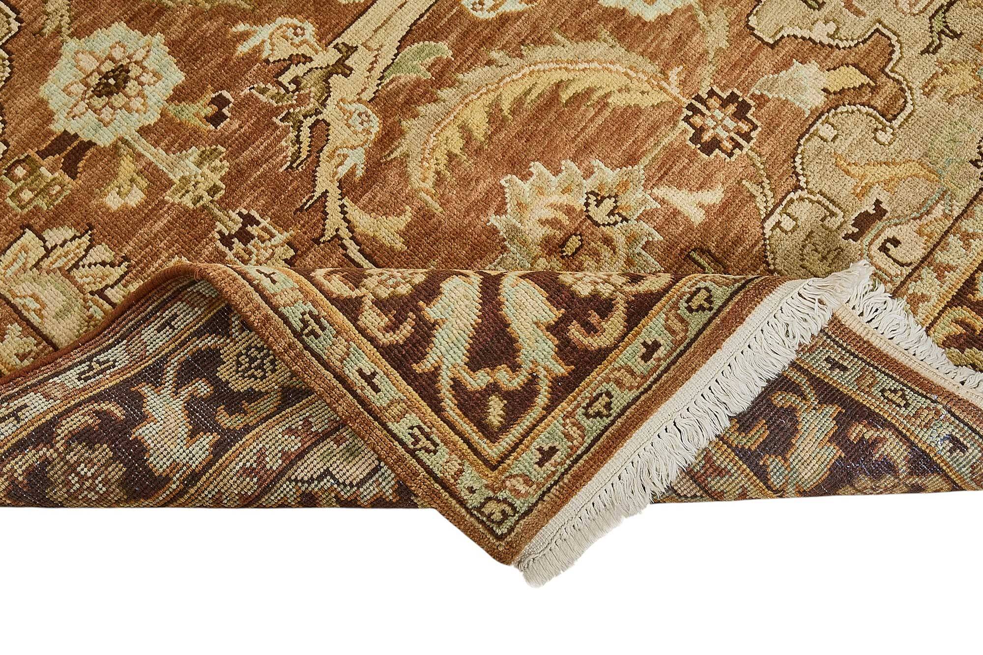 Turkish Handknotted Wool Oushak Rug 256 cm x 303 cm