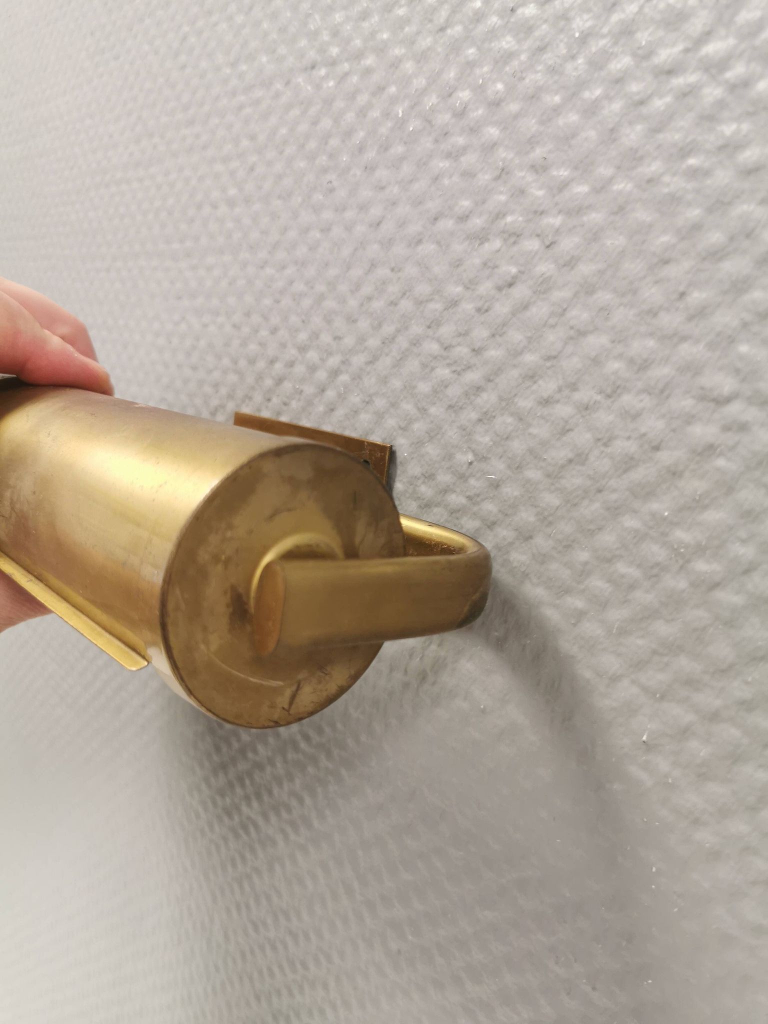 Brass wall lamps with adjustable shades, 1950-60s Denmark