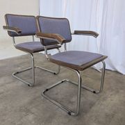 Set of 2 Vintage Office Purple Cesca Style Armchair / Stol Kamnik Yugo