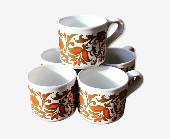 Six tasses à café anglaises
