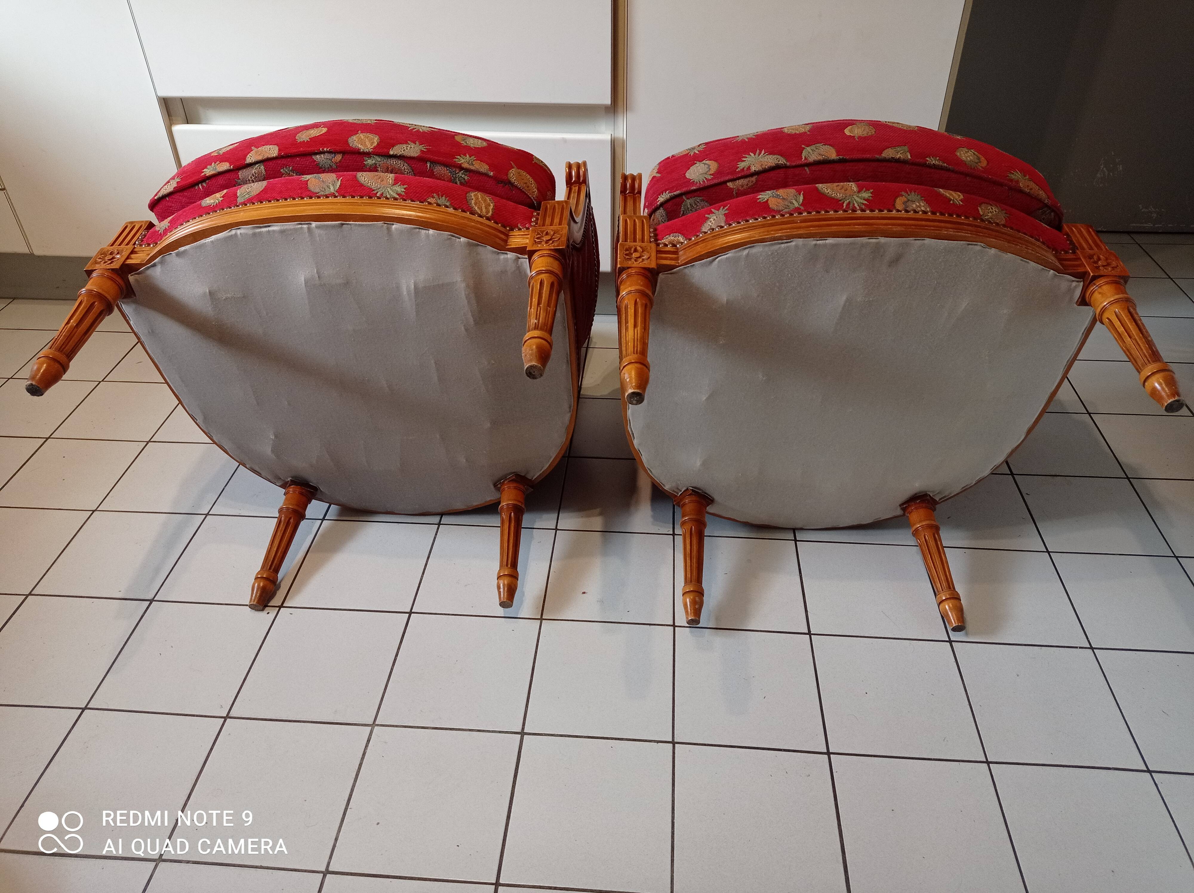 pair of shepherdess armchairs