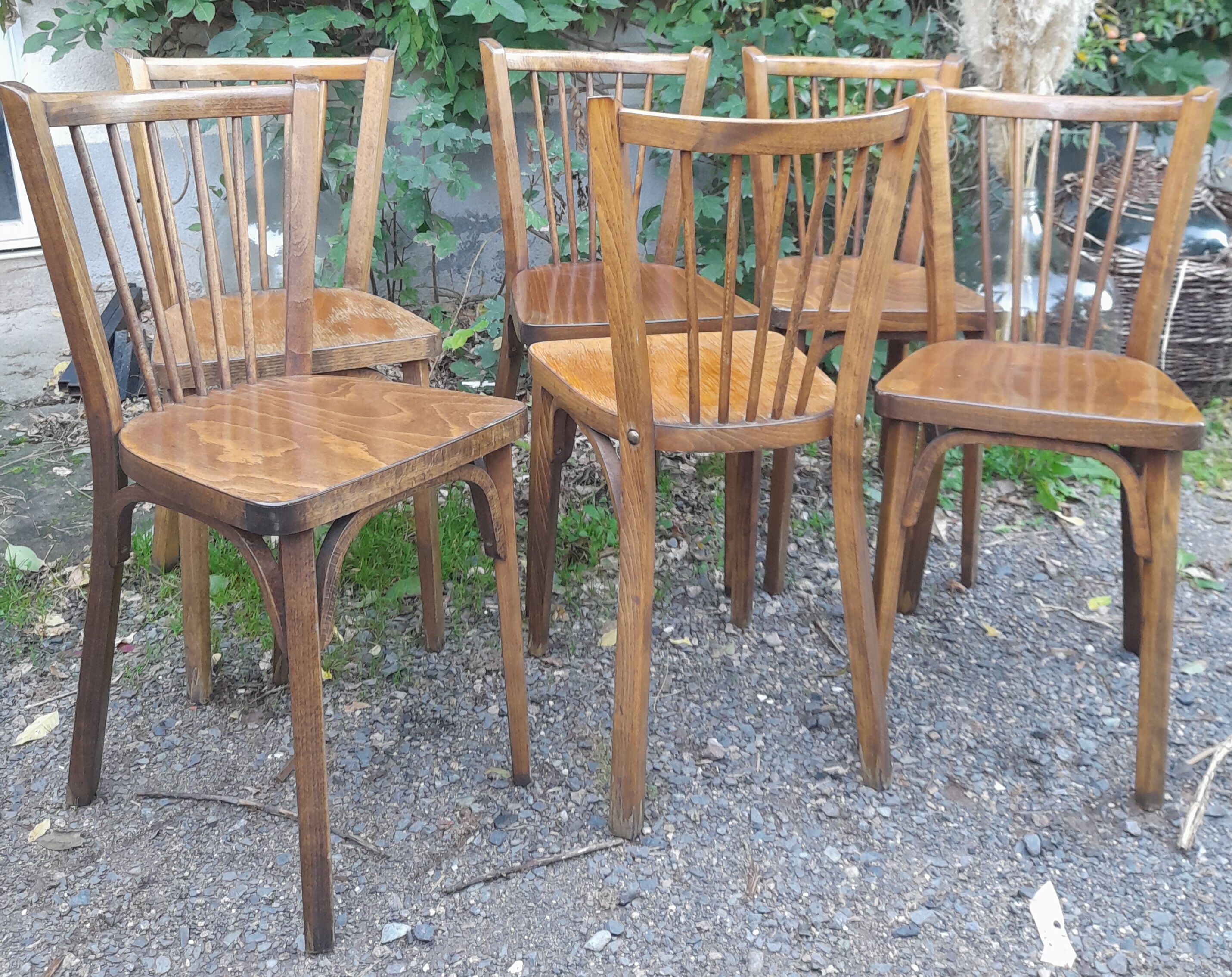 6 Baumann bistro chairs with bars