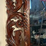 19th century mirror in carved and openwork chestnut