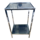 Chrome and smoked glass side table from the 1970s.