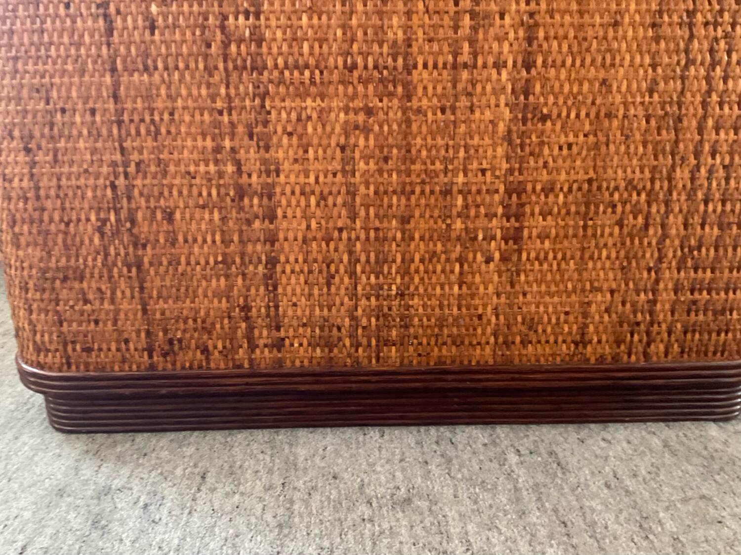 Vintage wooden and rattan counter bar