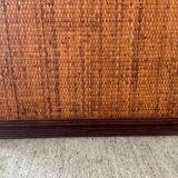 Vintage wooden and rattan counter bar