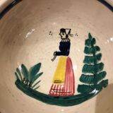 2 Ancient Ear Bowls (1950) - Hand-painted Quimper Ceramics