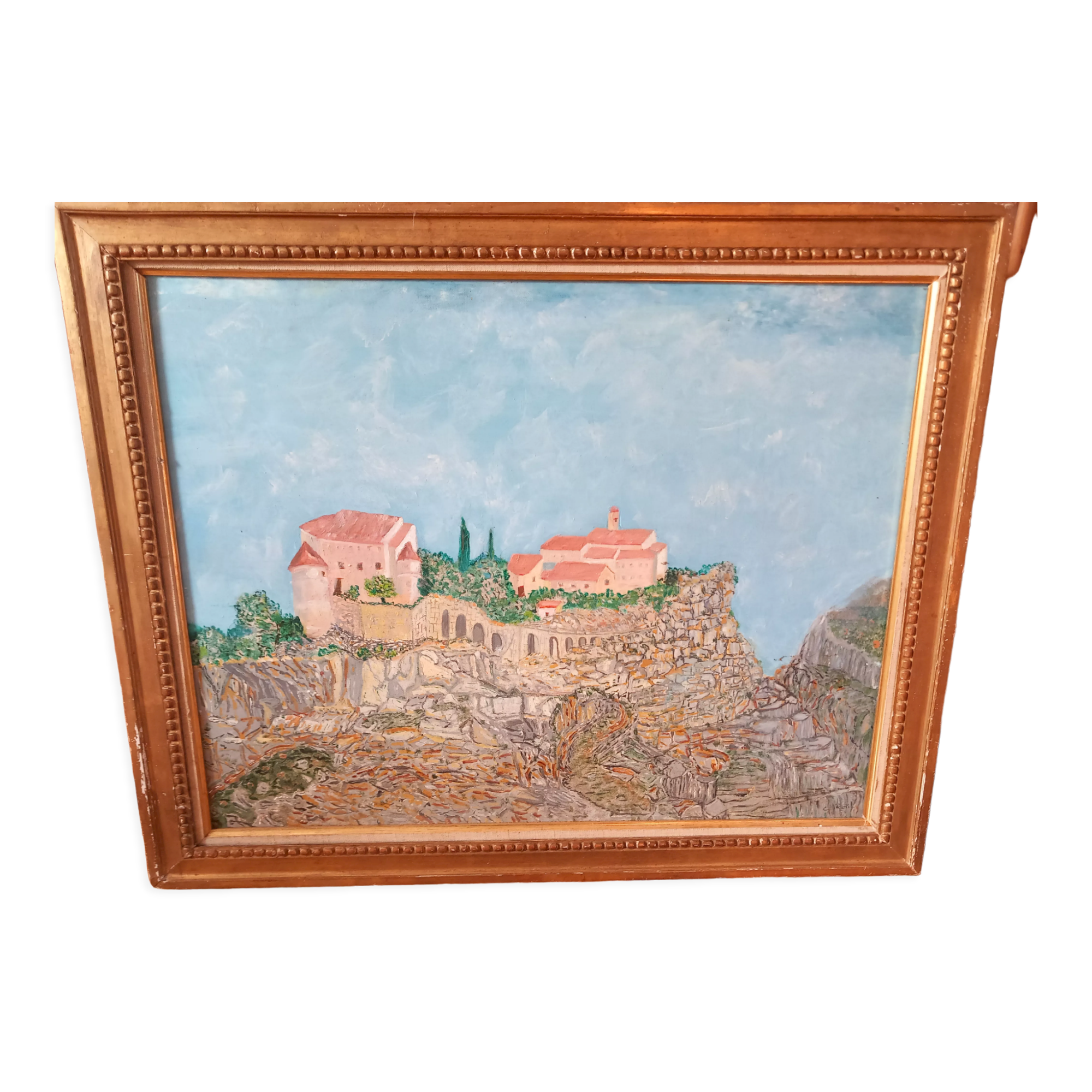 Oil on landscape canvas