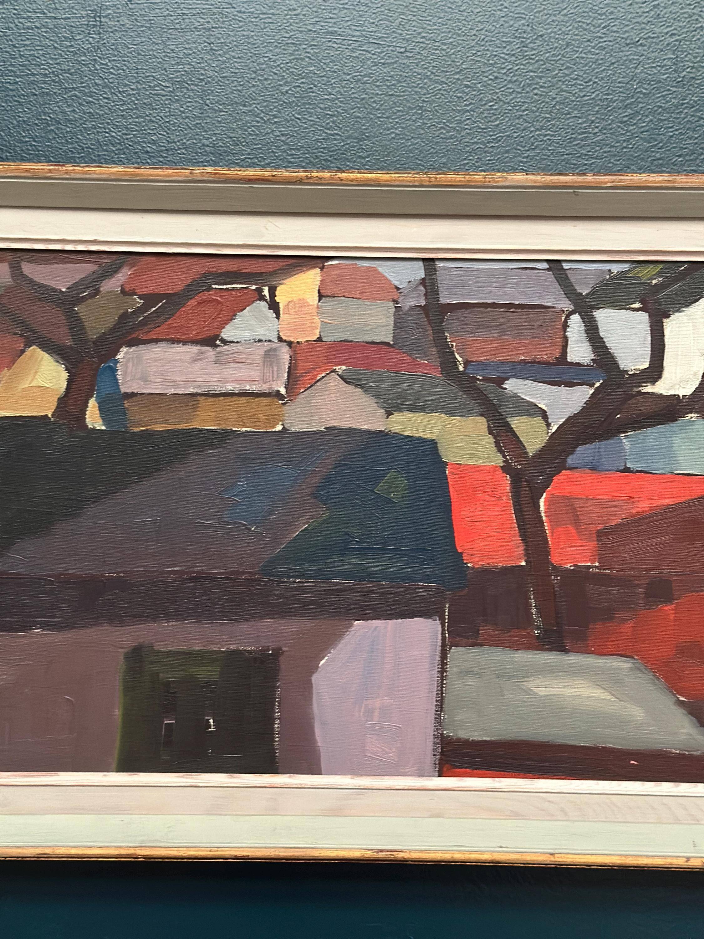 Original Swedish Oil on Canvas – “I stadens utkant Kalmar ” by Raymond Wall