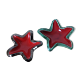 Pair of empty Elchinger pockets, ceramic starfish, 1950s