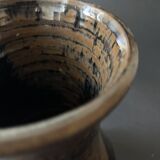 large glazed and glazed ceramic vase, handmade in red clay