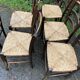 6 straw bistro chairs