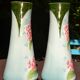 2 flowered vases St Amand early 20th century