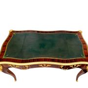 Marquetry and gilded bronze desk signed rinck in paris