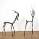 Duo of african brass gazelles