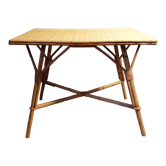 Coffee table in bamboo and rattan vintage 1960.