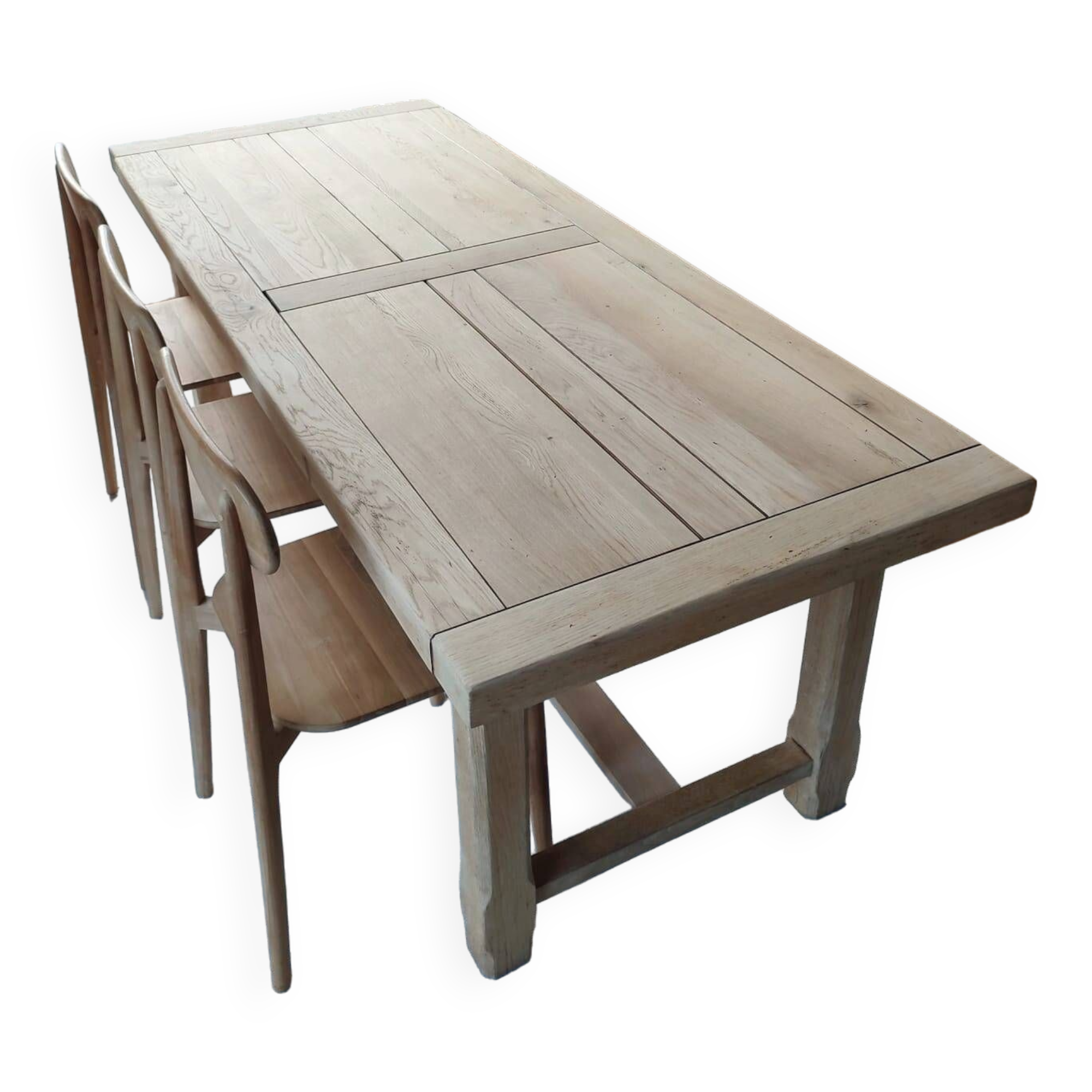 Solid oak farm table
