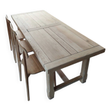 Solid oak farm table