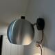 round brushed metal wall light 1970