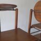 Brutalist 6 chairs and dining table in teak and patinated steel, 1960s