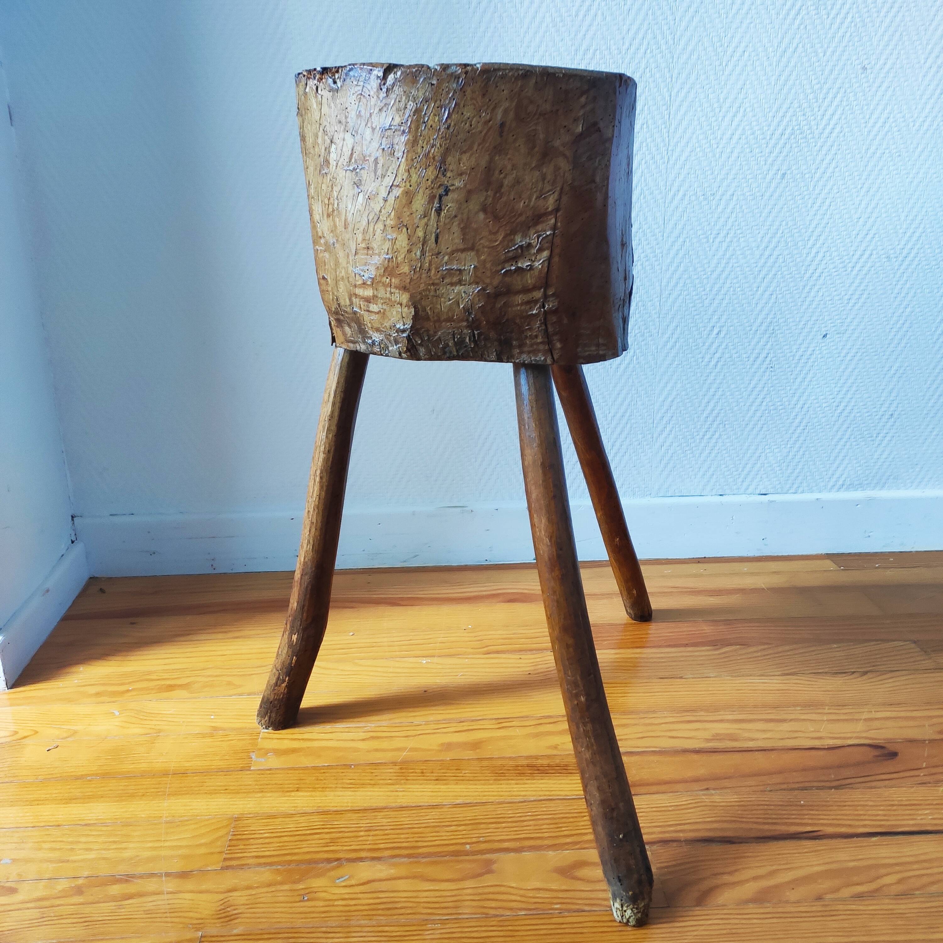 Brutalist popular art stool from Savoy, 1960.