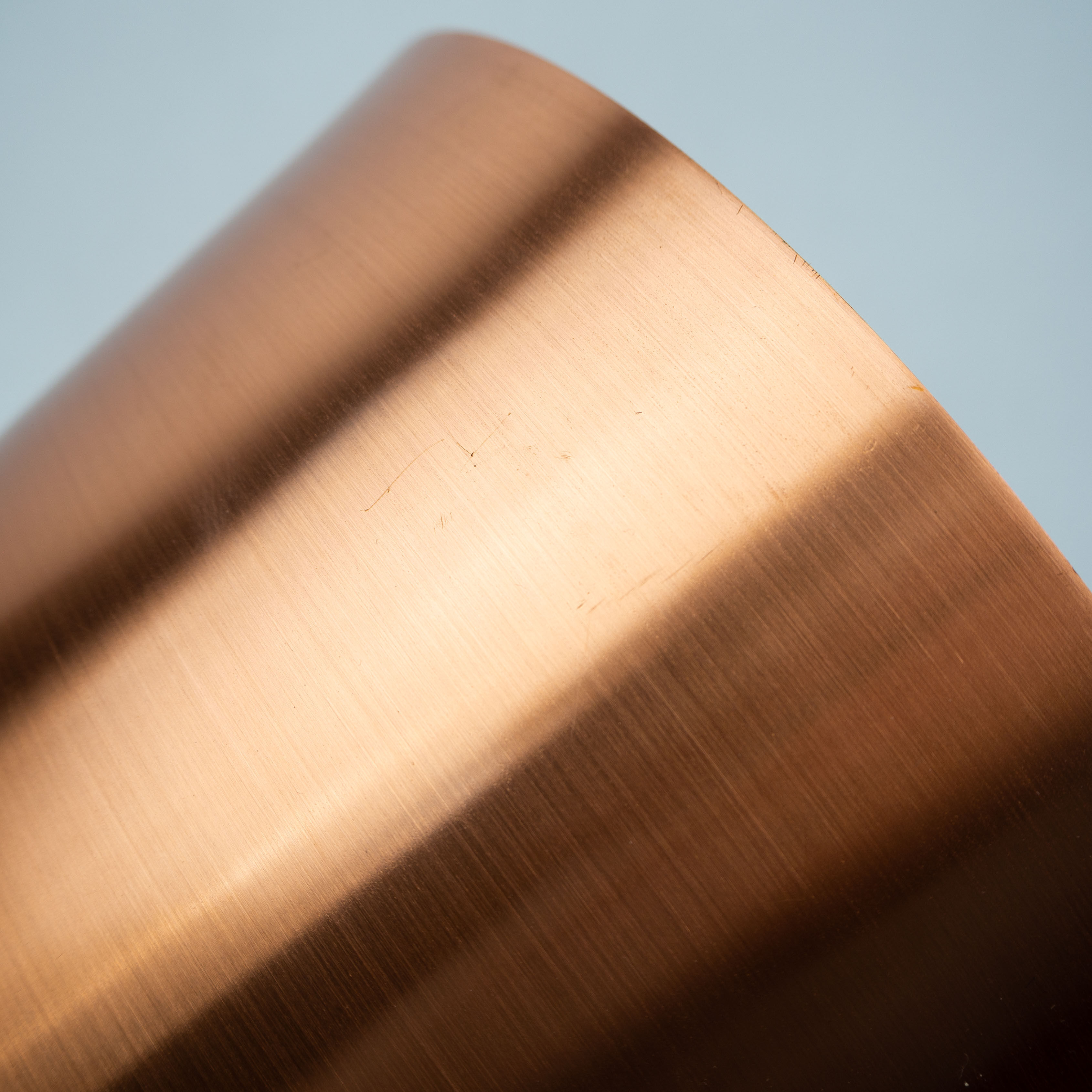 Danish vintage copper and teak lamp, 1960s