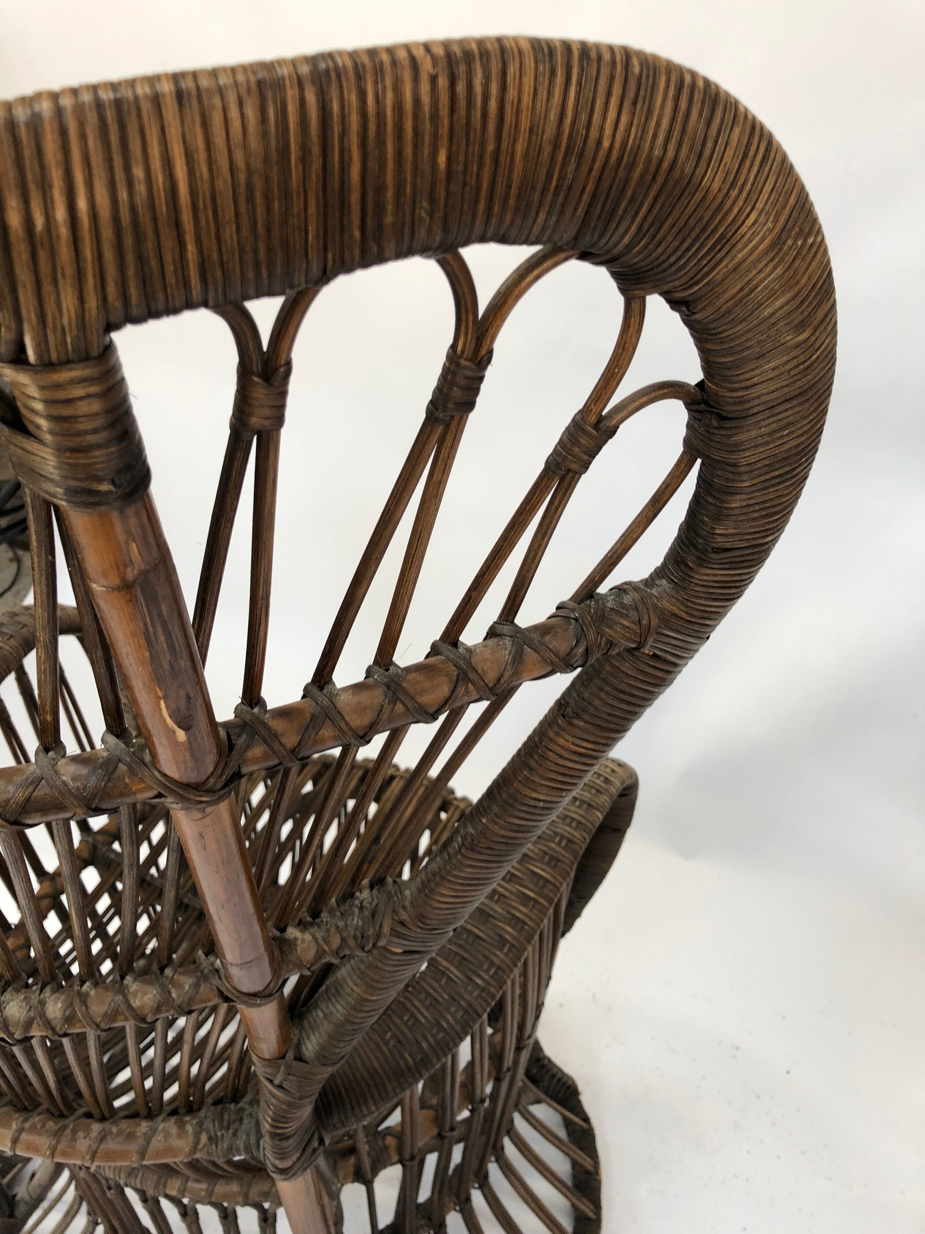 Armchair in rattan