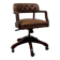 Chaise de bureau Chesterfield Wade en cuir marron