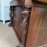 19th century rosewood desk and marquetry decorations