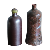 2 vintage ceramic bottles